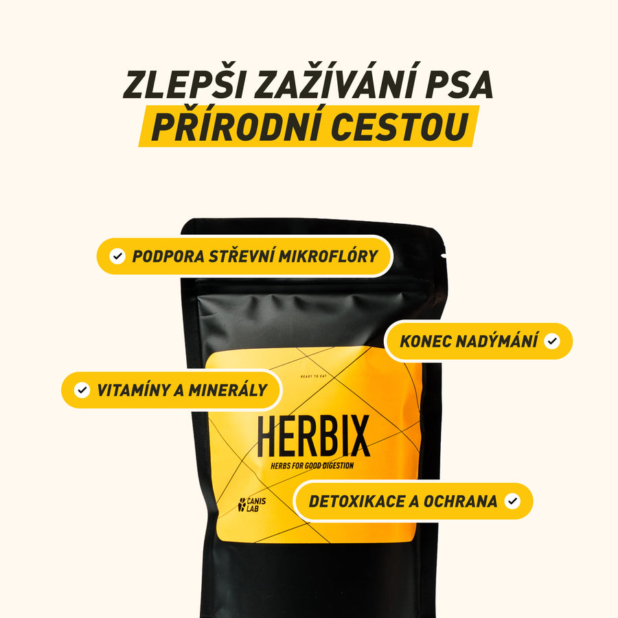 Herbix | Bylinná směs s prebiotiky pro zdravou mikroflóru a lepší vstřebávání živin