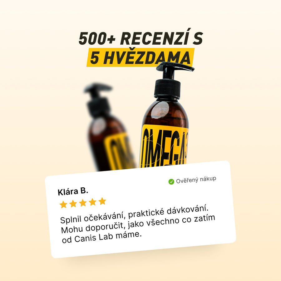 Omega 3+6 | Vyvážený mix rybích a rostlinných olejů pro silnou imunitu a hustou srst