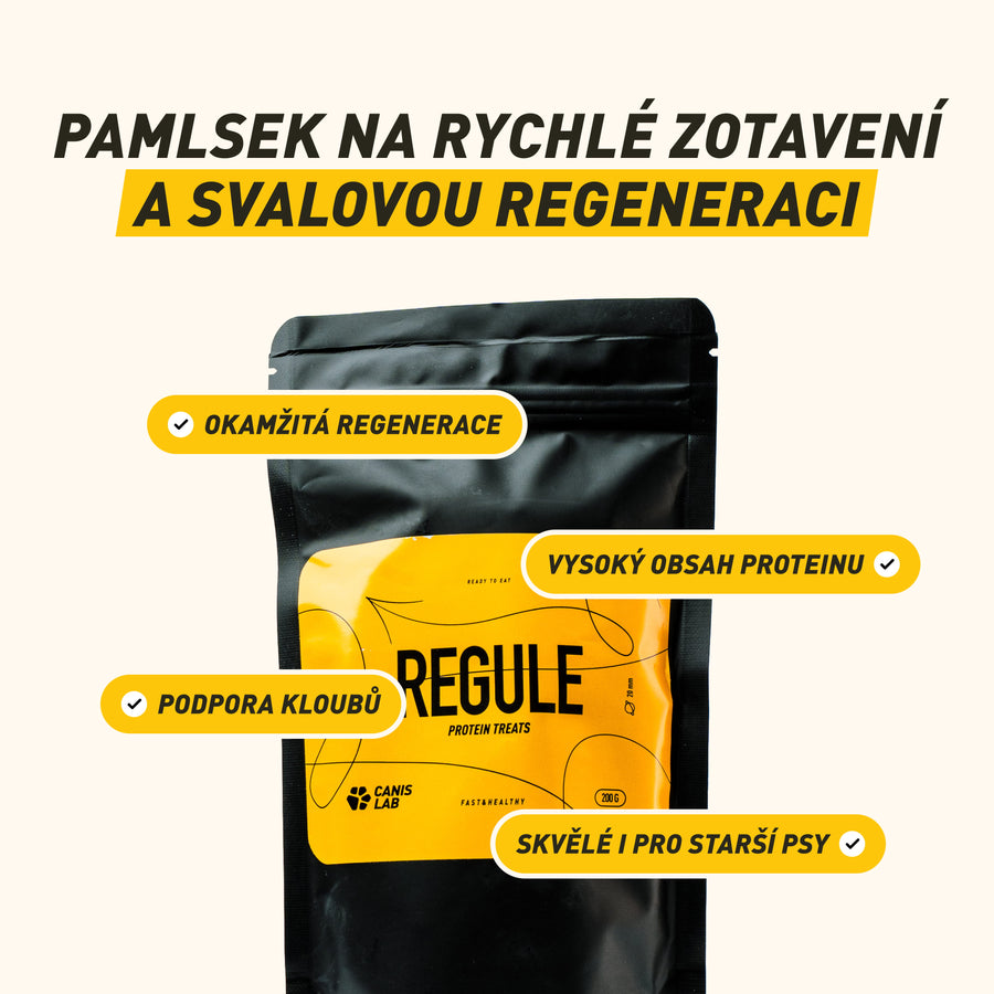 Regule | Regenerační pamlsky pro rychlé zotavení svalů a podporu kloubů po zátěži