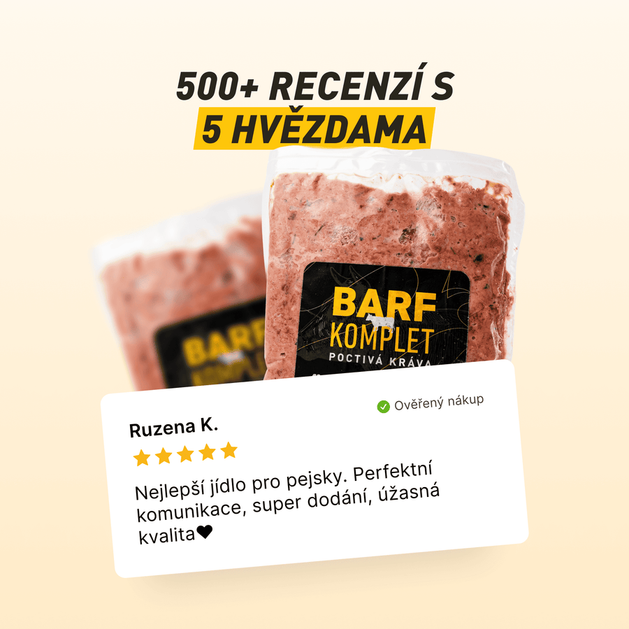 B.A.R.F. Komplet Poctivá kráva | Kompletně sestavené mražené krmivo z čerstvého masa