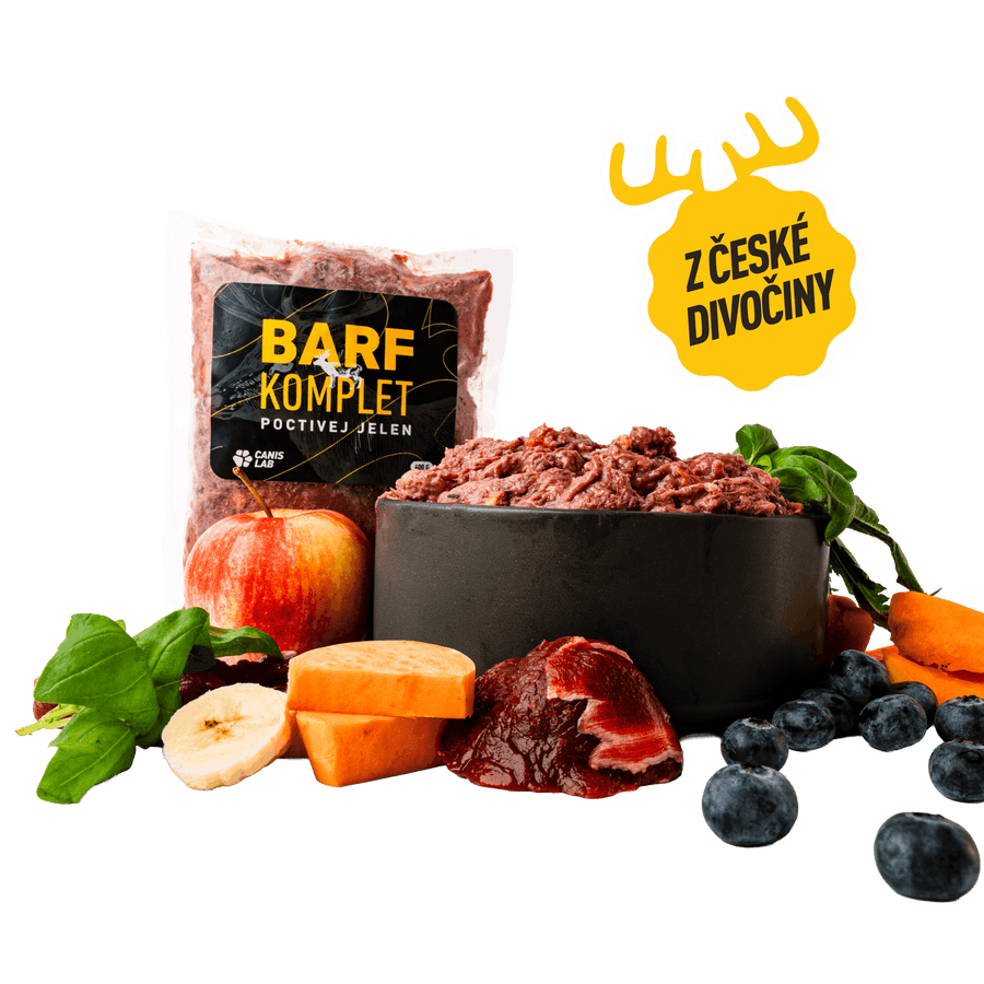 B.A.R.F. Komplet Poctivej jelen | Kompletně sestavené mražené krmivo z čerstvého masa