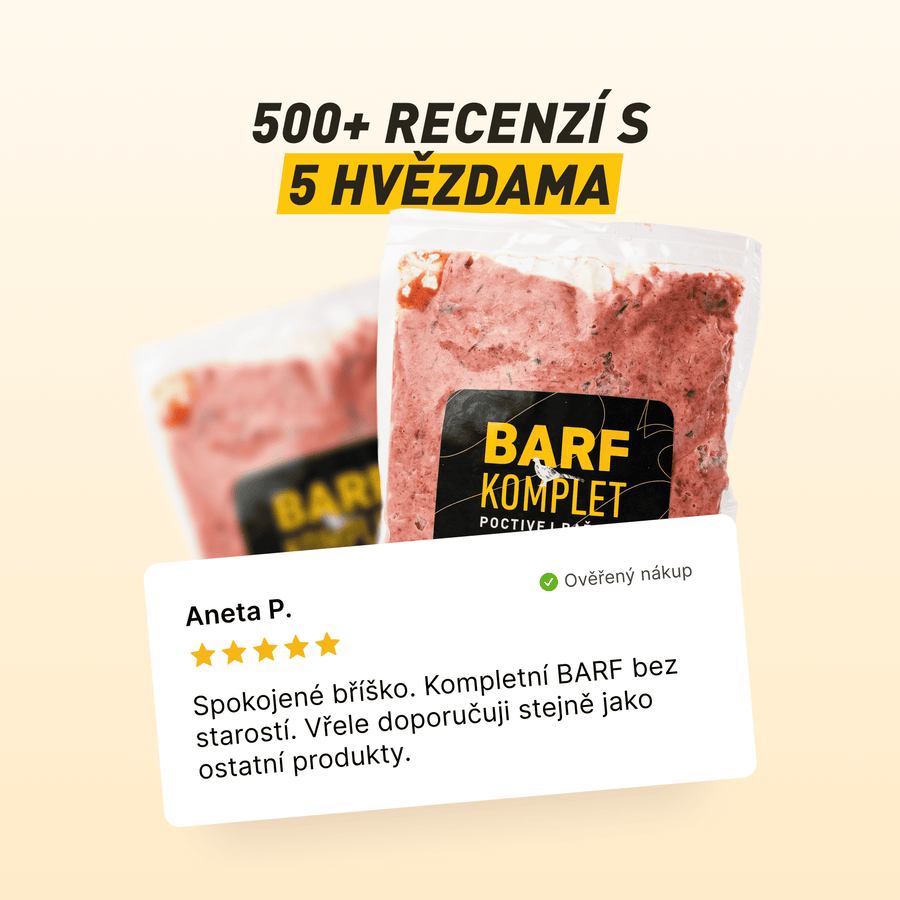 B.A.R.F. Komplet Poctivej bažant | Kompletně sestavené mražené krmivo z čerstvého masa