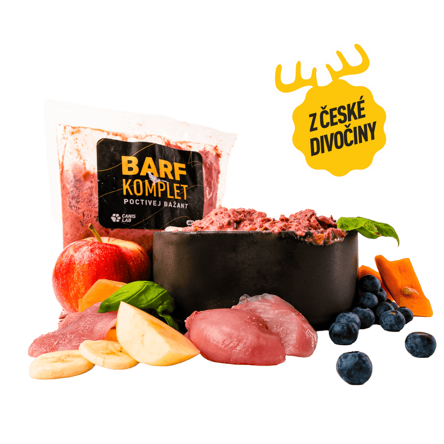 B.A.R.F. Komplet Poctivej bažant | Kompletně sestavené mražené krmivo z čerstvého masa