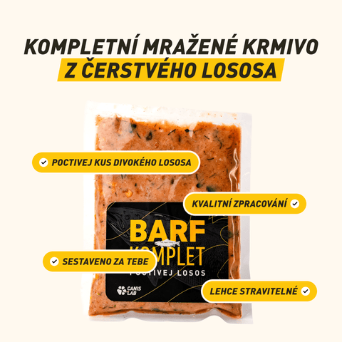 B.A.R.F. Komplet Poctivej losos | Kompletně sestavené mražené krmivo z čerstvého masa