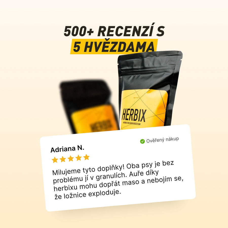 Herbix | Bylinná směs s prebiotiky pro zdravou mikroflóru a lepší vstřebávání živin