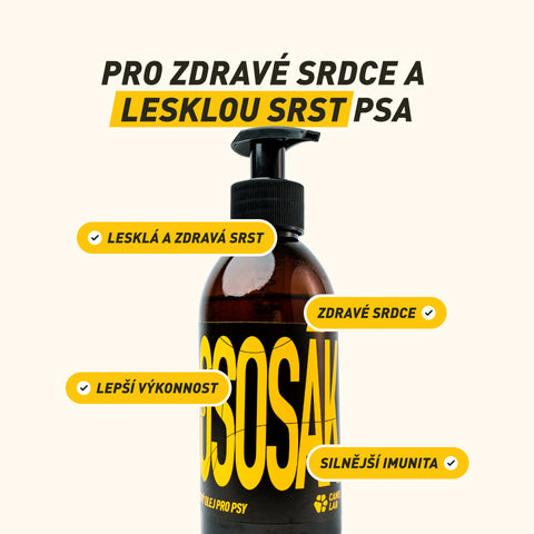 Lososák | 100% olej z norských lososů pro oslnivý lesk srsti, vitalitu a zdravé srdce