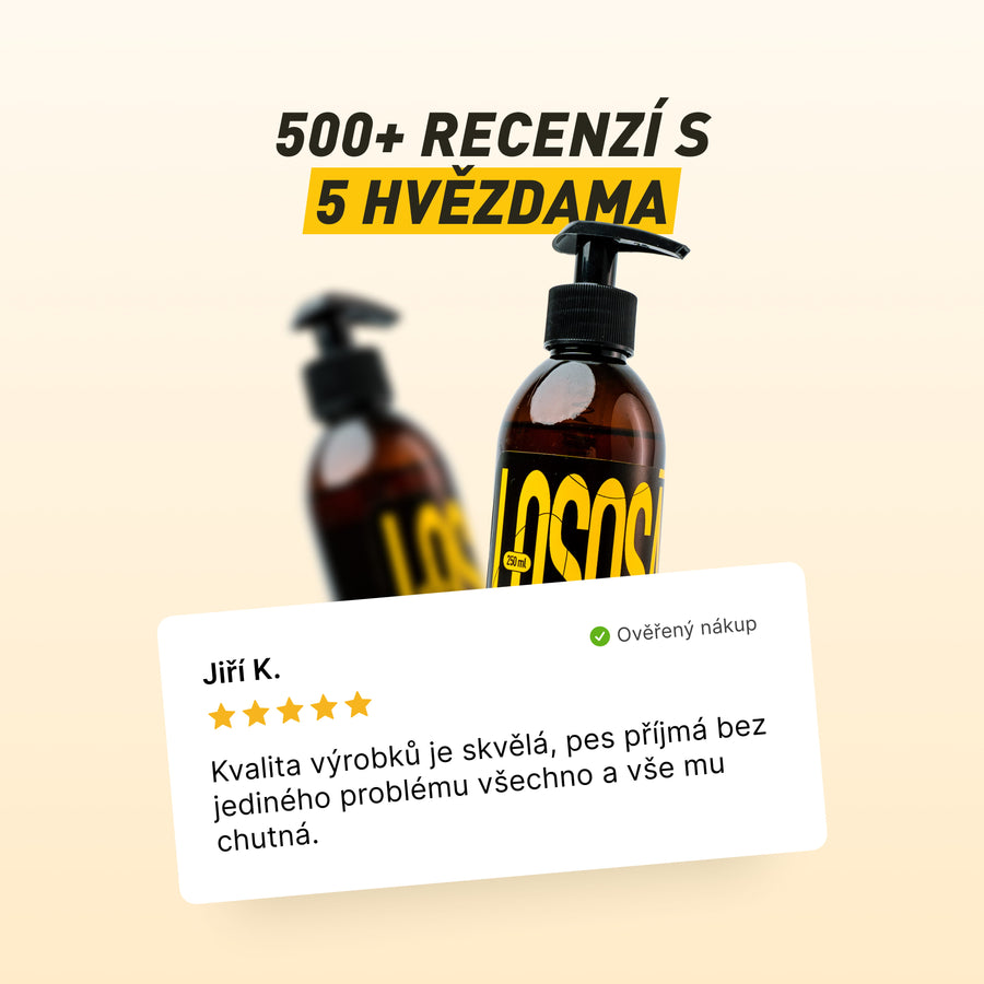 Lososák | 100% olej z norských lososů pro oslnivý lesk srsti, vitalitu a zdravé srdce