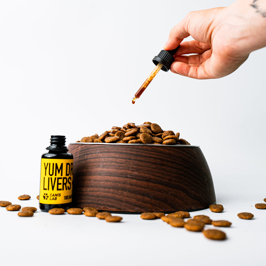 Yum Drops | Tekutý játrový extrakt, který okamžitě probudí chuť k jídlu i u těch nejmlsnějších psů